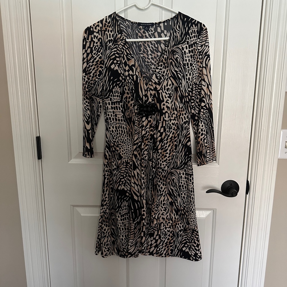 Boston Proper Animal Print Dress Size Small EUC